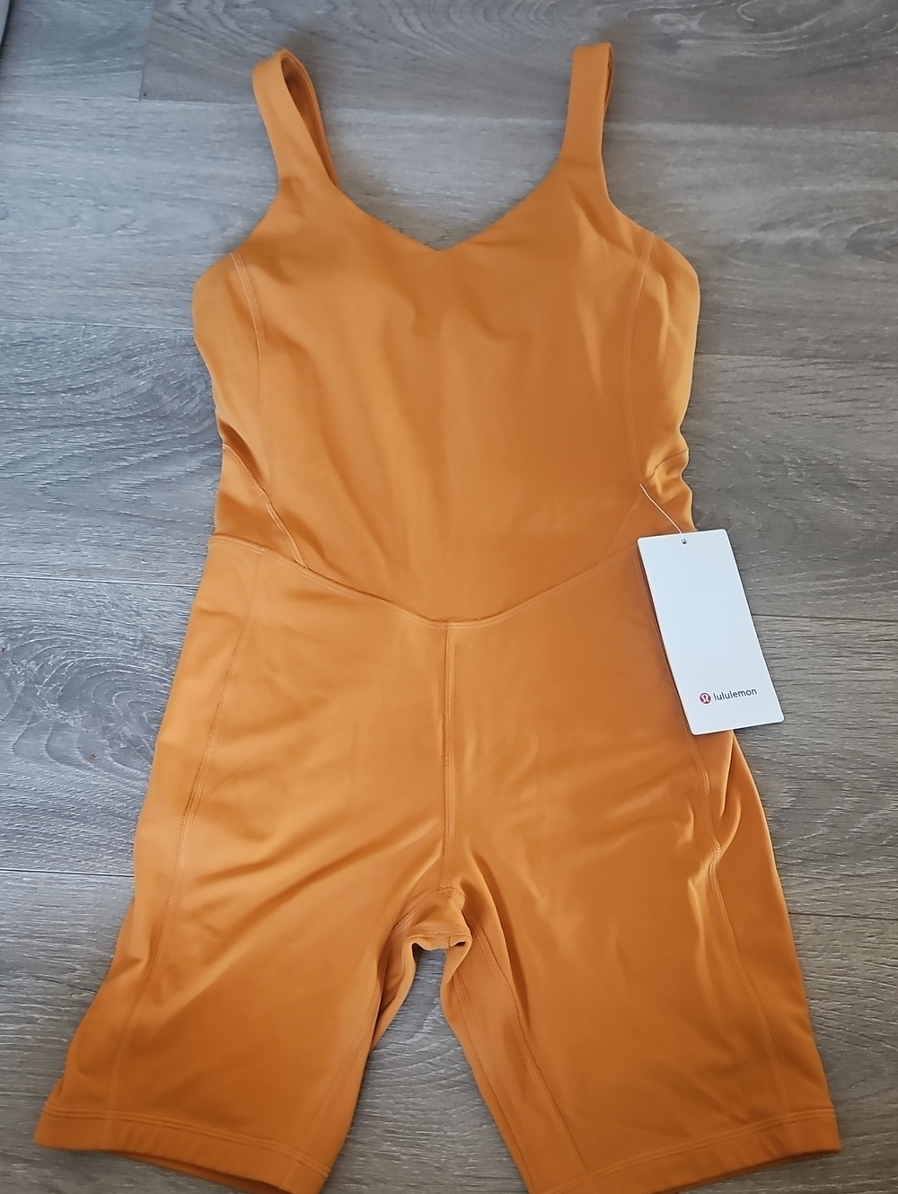 Lululemon Align Bodysuit 8", Autumn Orange, Size 6, NWT